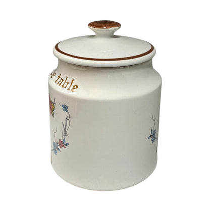 close up of a French table bin on a white background 