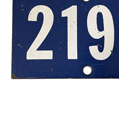 Vintage French Enamel House Number 2194 – Blue & White Door Plaque