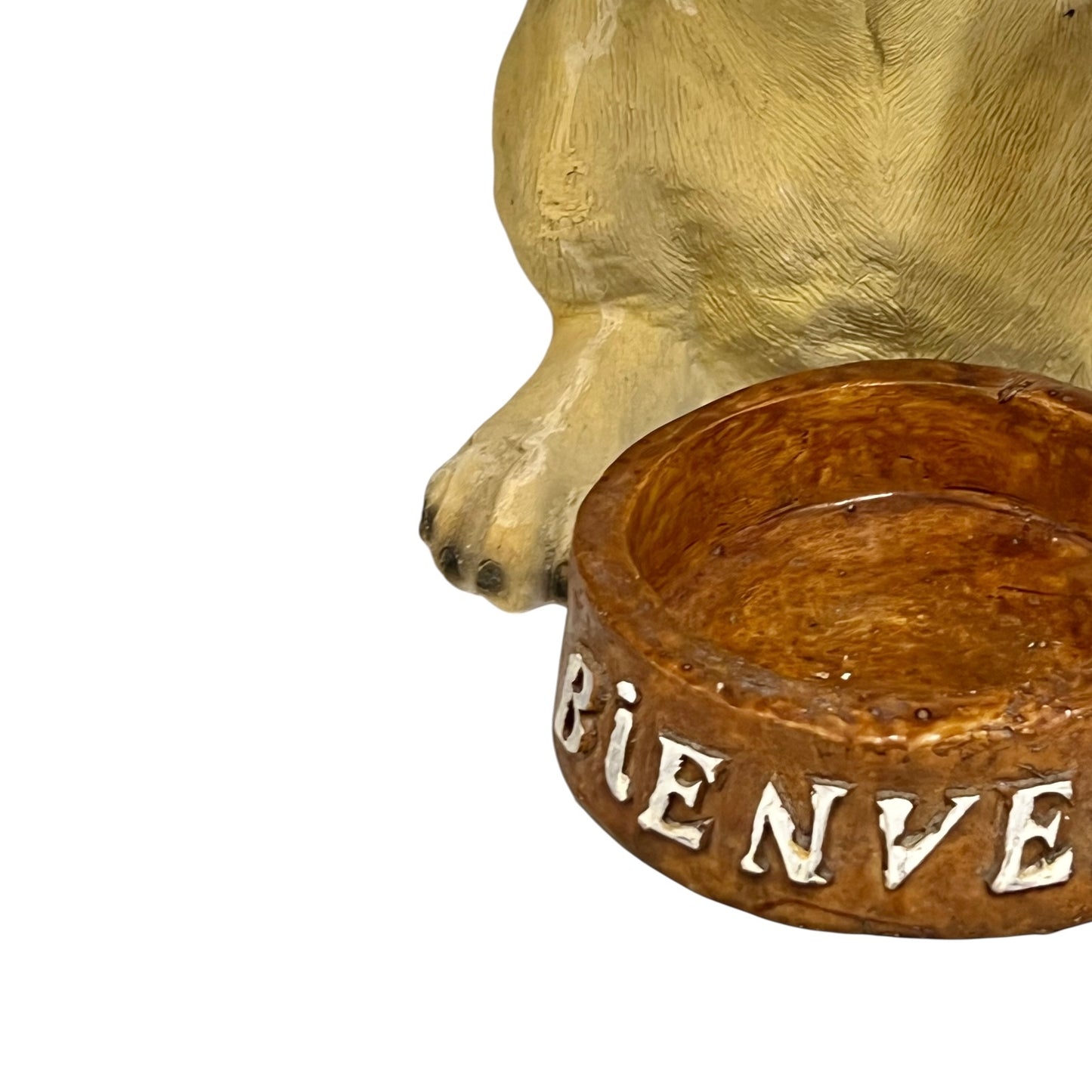 Close up of Dog umbrella stand on a white background