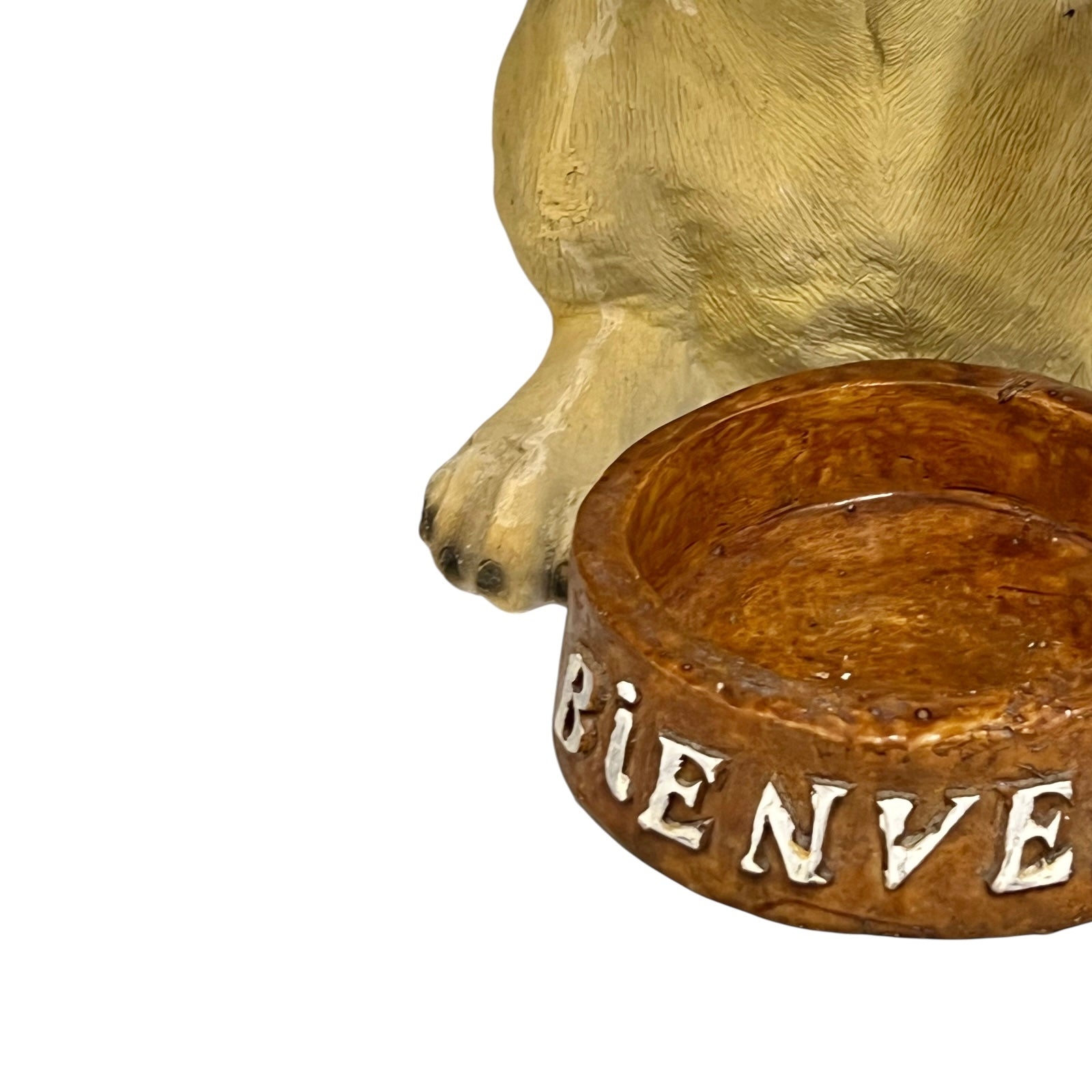 Close up of Dog umbrella stand on a white background