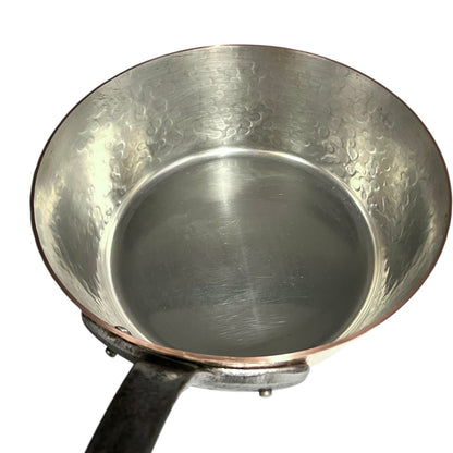 Vintage French Copper Saute Pan, 22cm Saucepan with Tin Lining, 2mm thick 