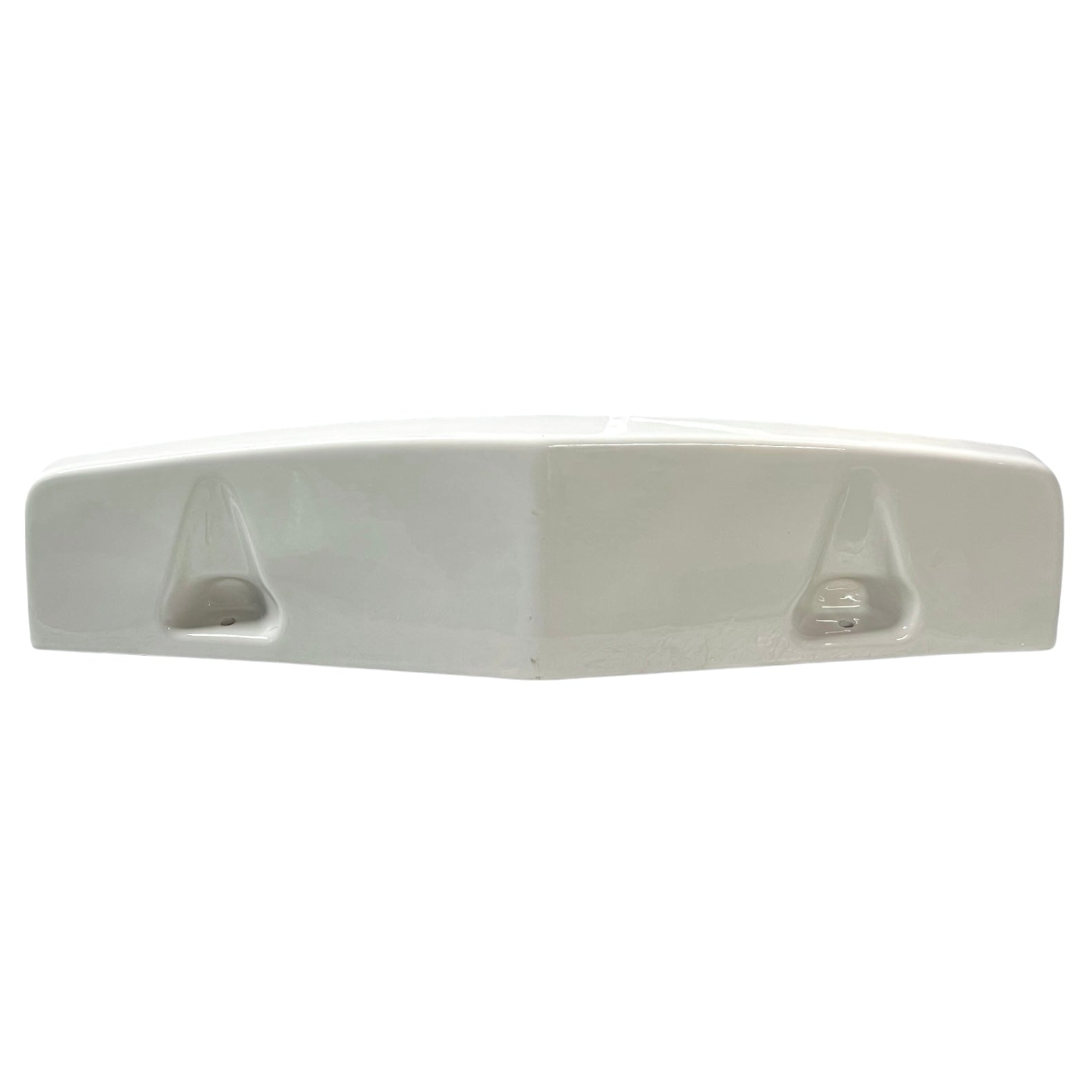 White ceramic shelf on a white background