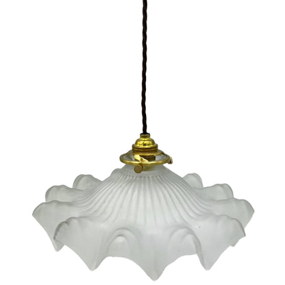 image French vintage glass ceiling  lamp shade