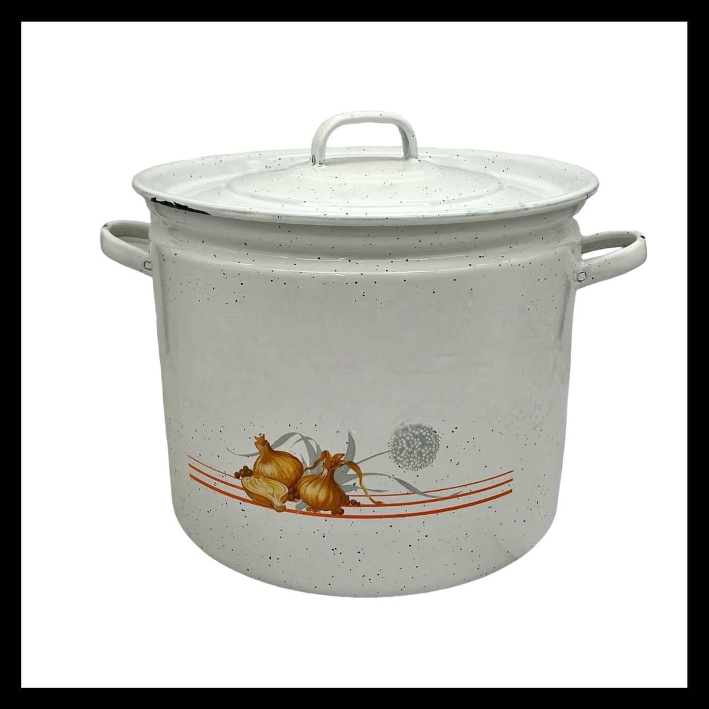 image French vintage enamel stock pot cooking pot sold by All Things French Store