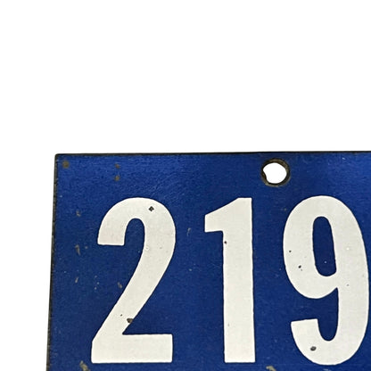 Vintage French Enamel House Number 2193 – Blue & White Door Plaque