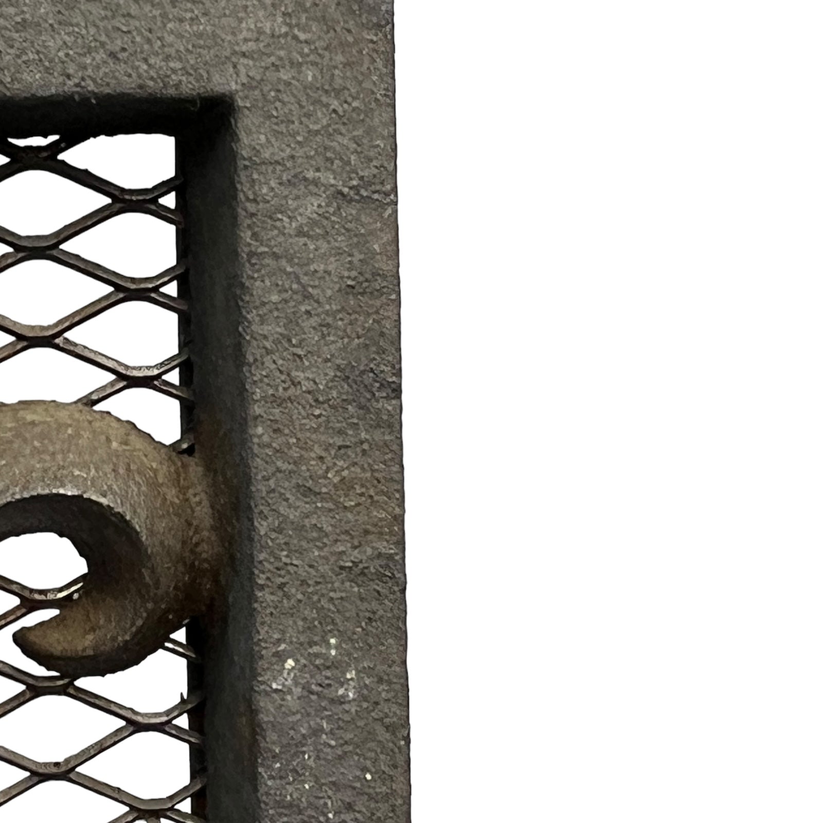 French vintage cast iron Fleur de Lys chimney air vent for sale