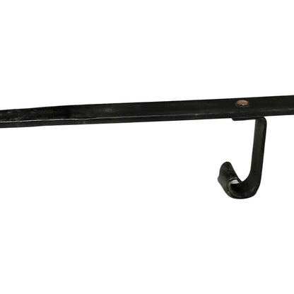 Close-up of a copper pan with a black handle on a white background 
