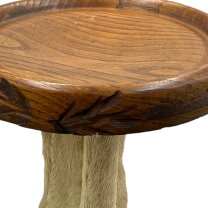 close up of taxidermy plant stand