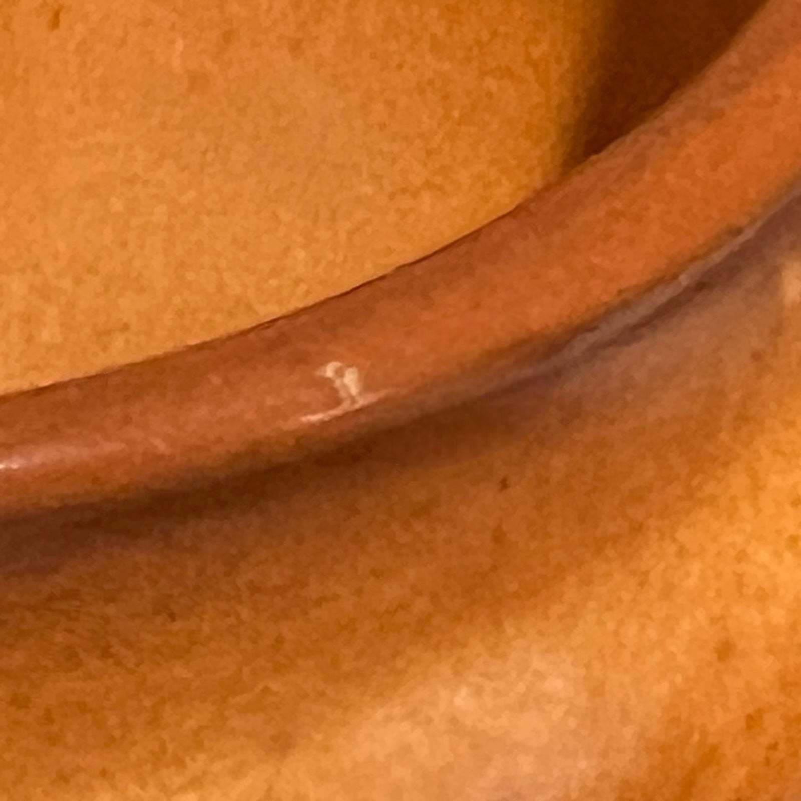close up of soup bowl rim