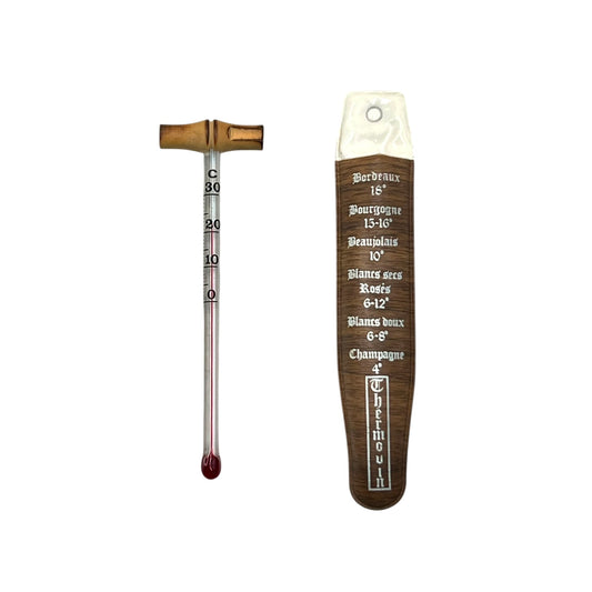 Vintage French Wine Thermometer, Sommelier Gift, Collectible Wine Accessory