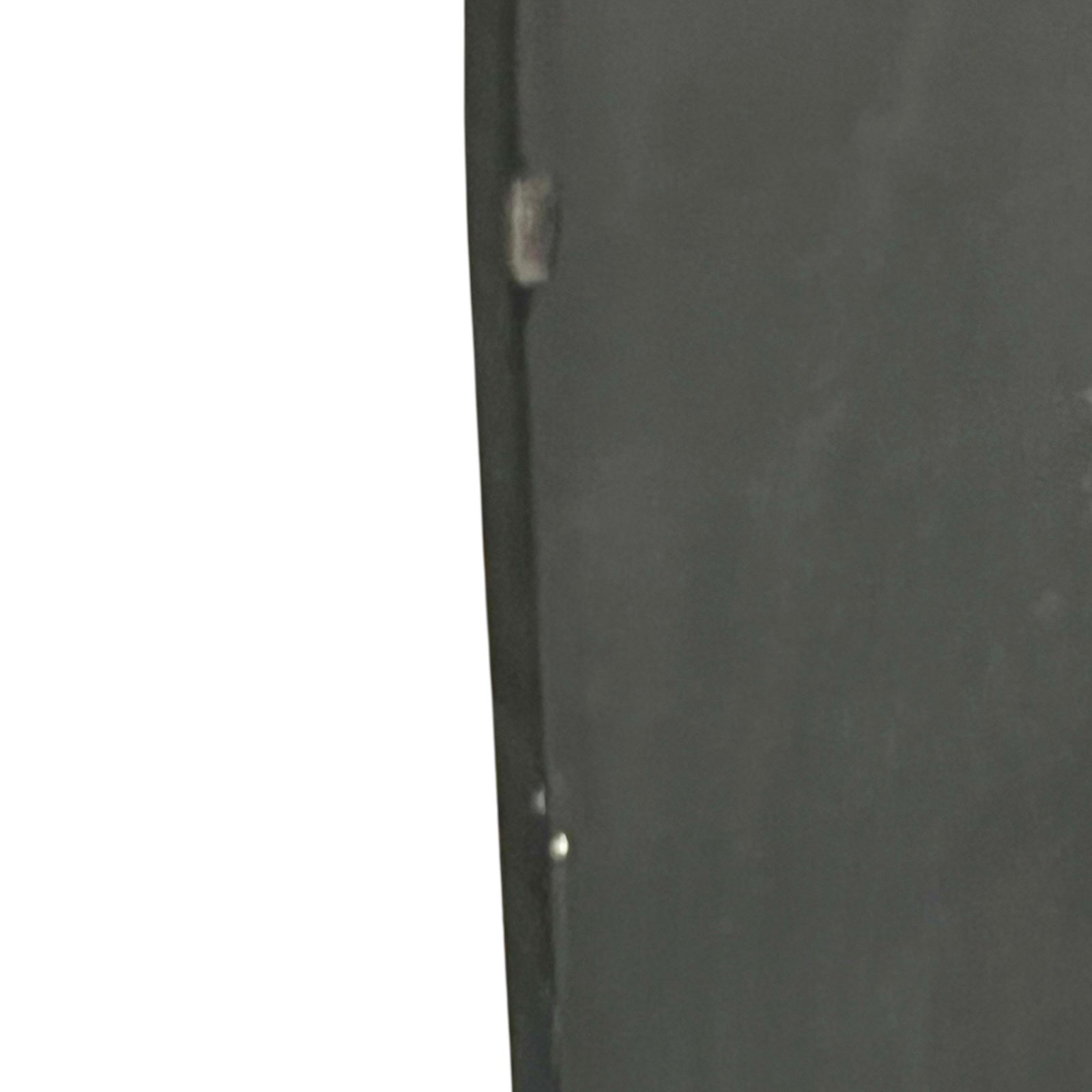 Close-up of a black door with a metallic handle on a white background