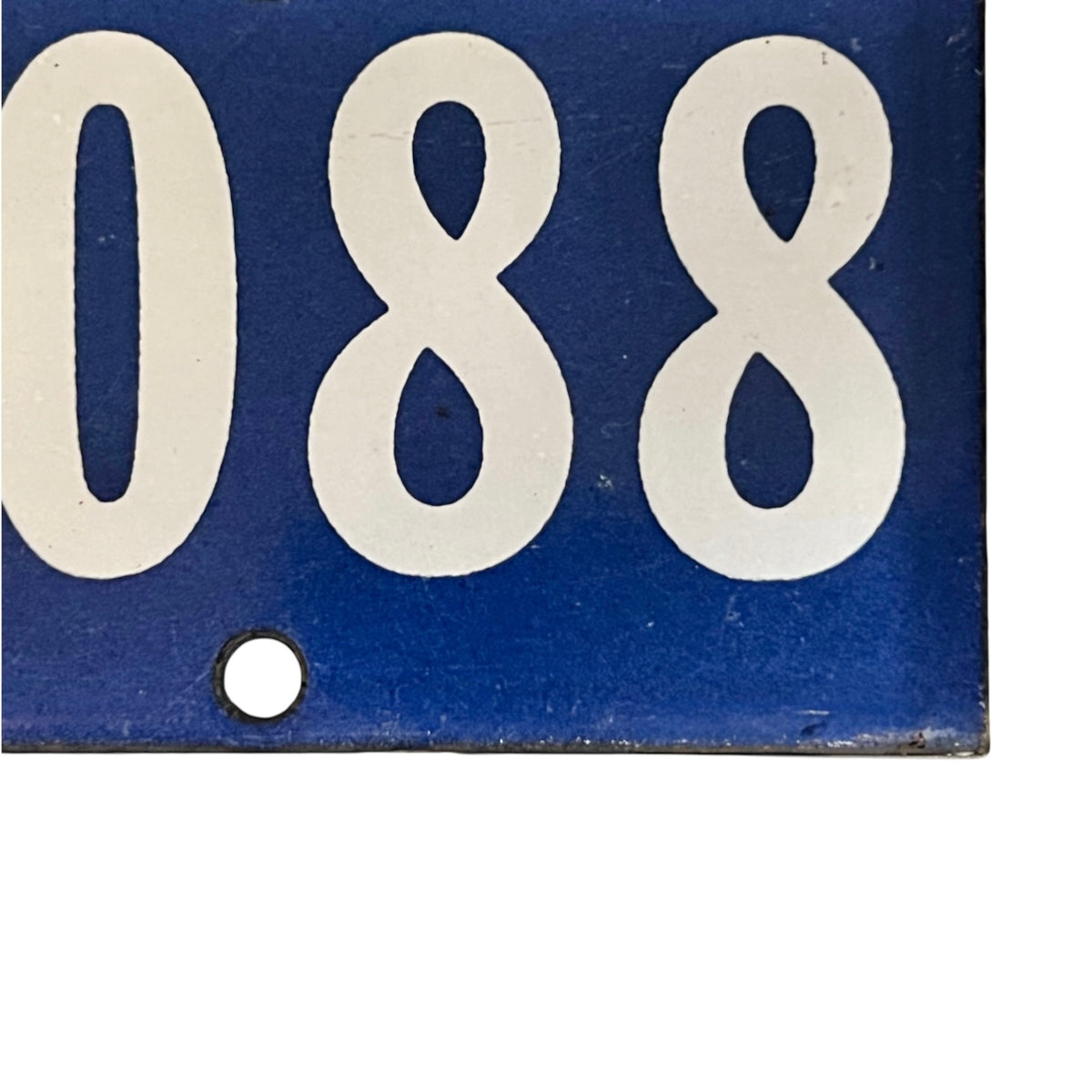 Vintage French Enamel House Number 2088 – Blue & White Door Plaque