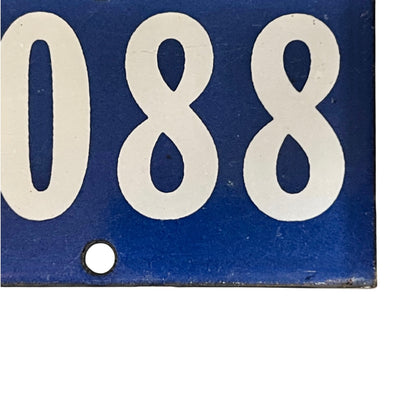 Vintage French Enamel House Number 2088 – Blue & White Door Plaque