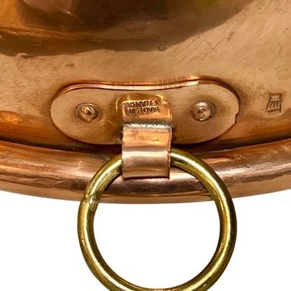 Vintage French Matfer Copper Basin Sink – Roll Top Countertop Bathroom Basin 38cm
