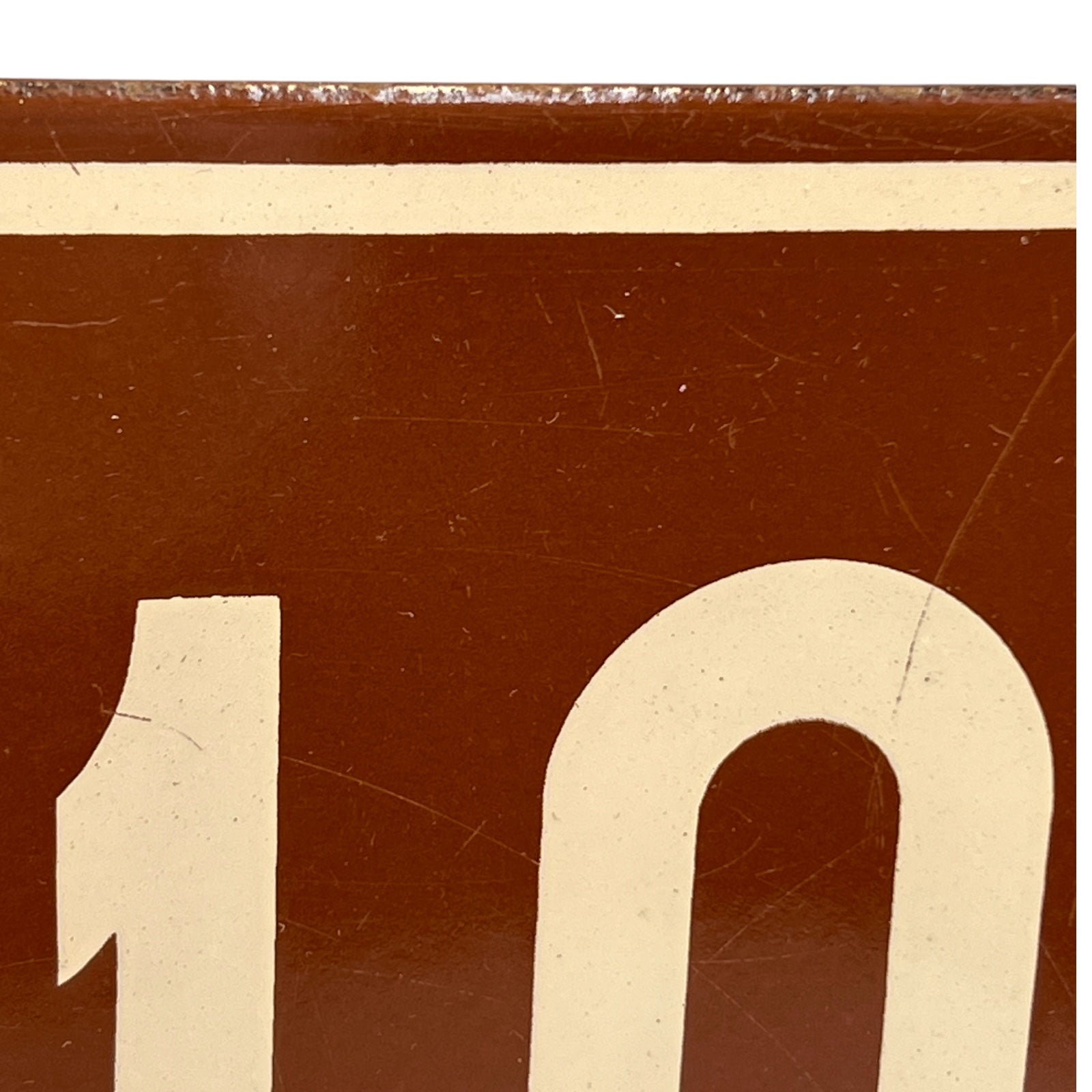 Vintage Number 10 French Enamel House Sign,