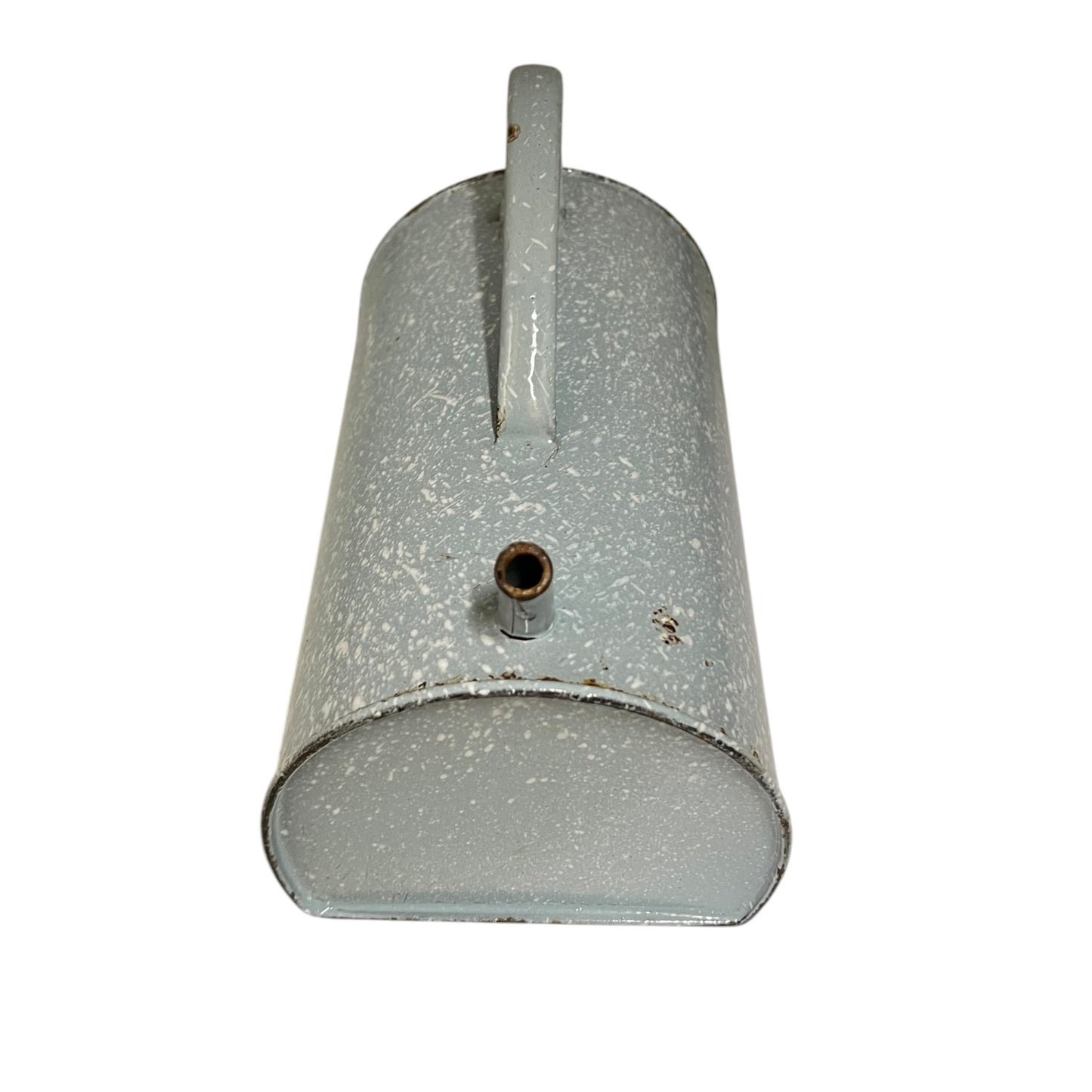 Vintage French Enamel Irrigator Pot – Rustic Garden Planter or Kitchen Wall Jug
