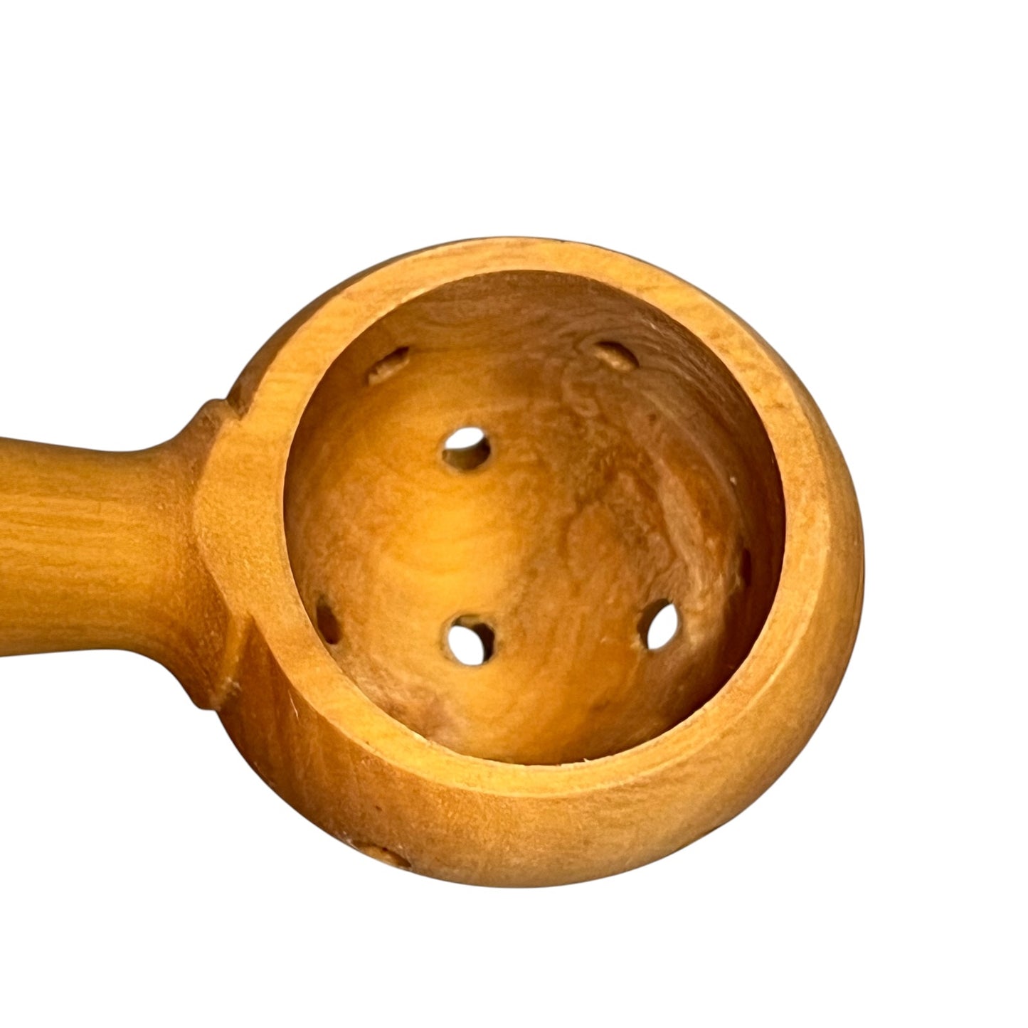 Close-up of a ceramic container with 'Olive' engraved on it, on a white background.