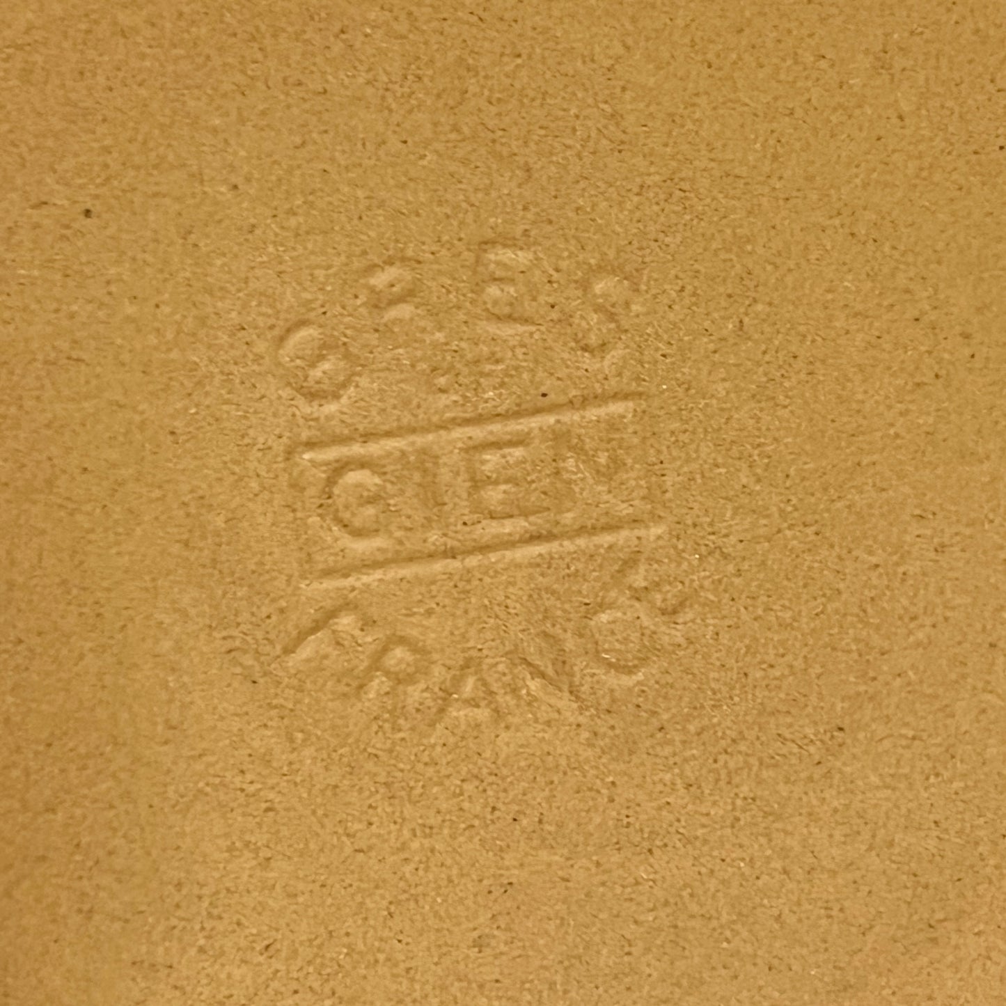 Plate with Gien and Made in France on a white background
