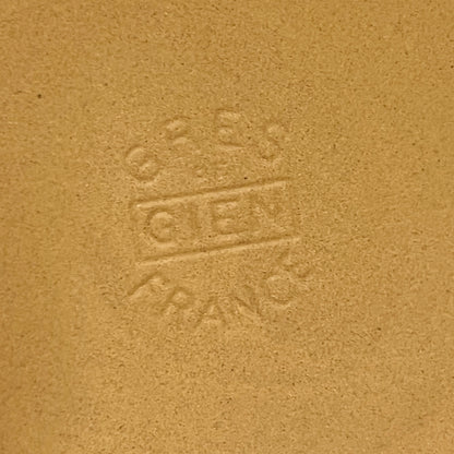 Plate with Gien and Made in France on a white background