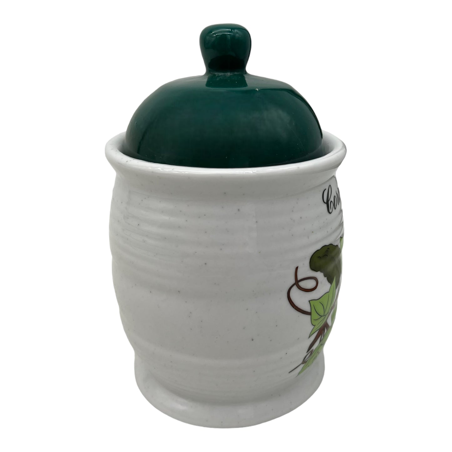image French shabby chic cornichons ceramic jar