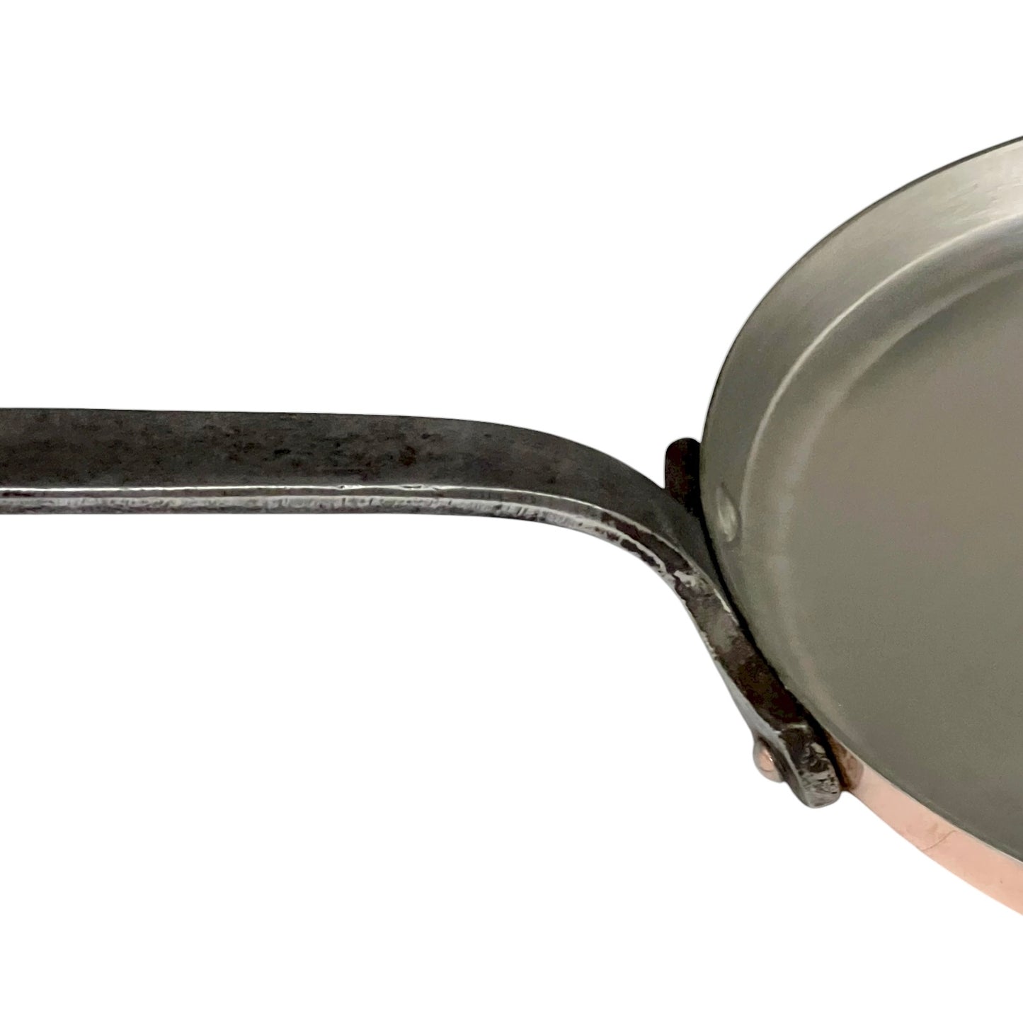 Close-up of a frying pan on a white background