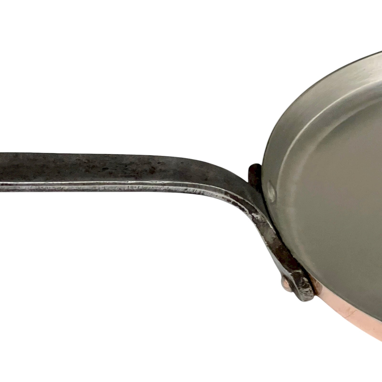 Close-up of a frying pan on a white background