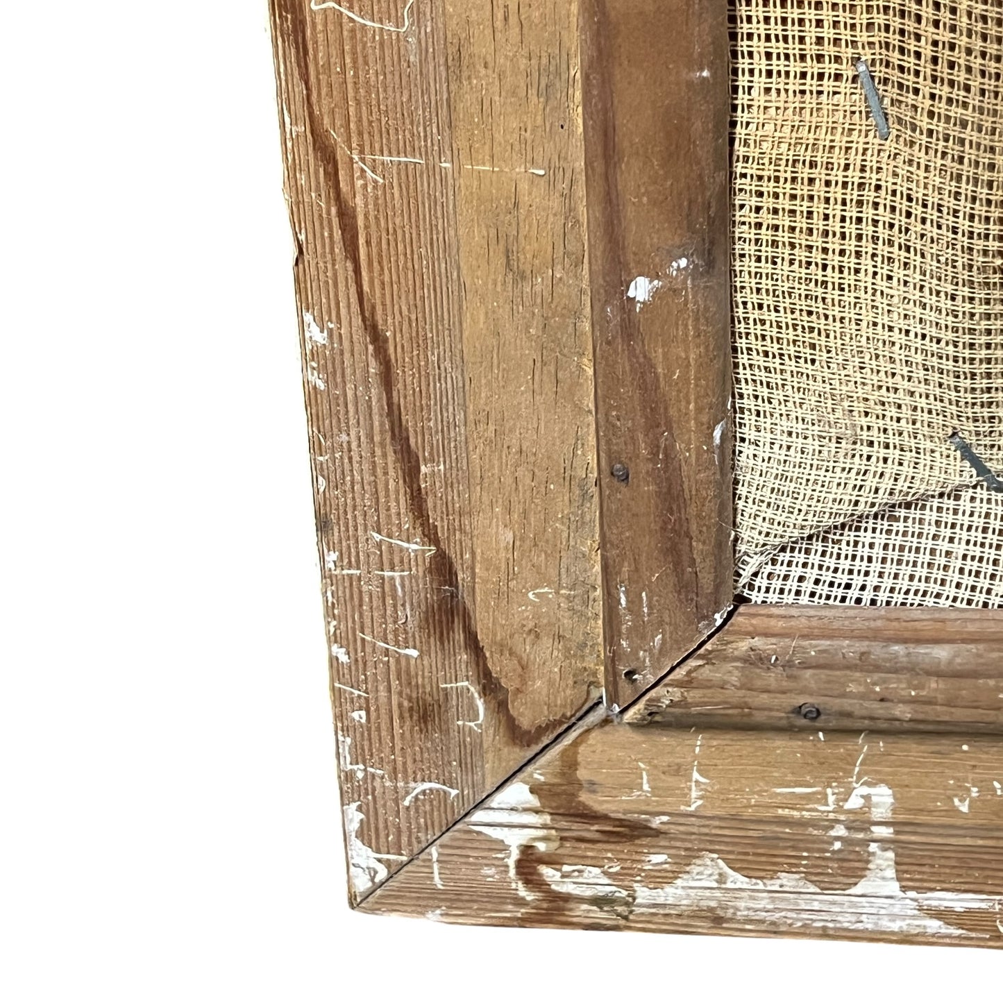 close up of a French vintage tapestry on a white background