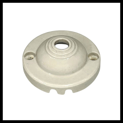 Vintage French Ceramic Ceiling Rose, Chandelier Ceiling Fitting Wire Cover for sale by All Things French Store