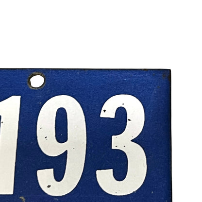 Vintage French Enamel House Number 2193 – Blue & White Door Plaque