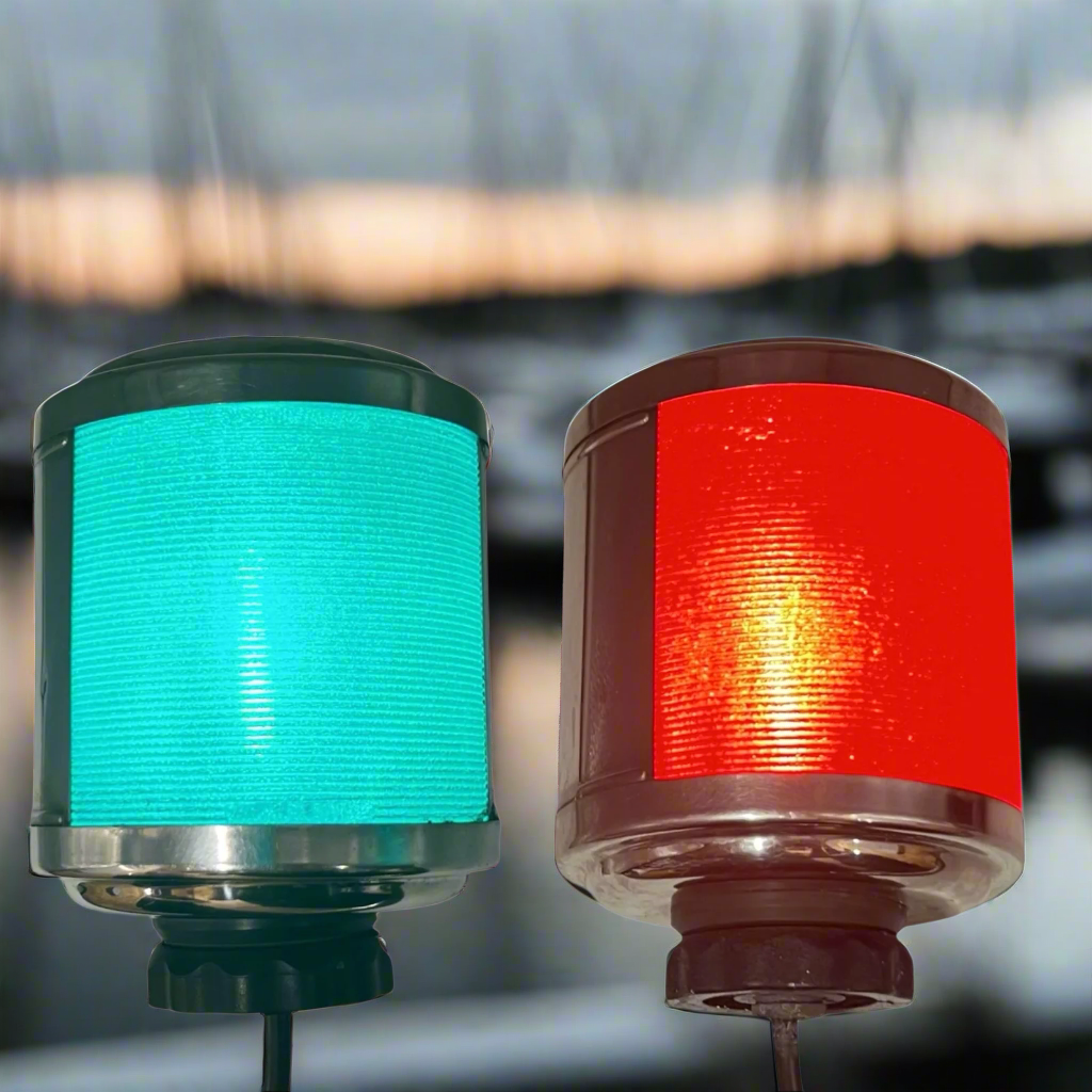 Pair of Rare Classic Boat Yacht AQUA SIGNAL 50 Series Signal Navigation Lights