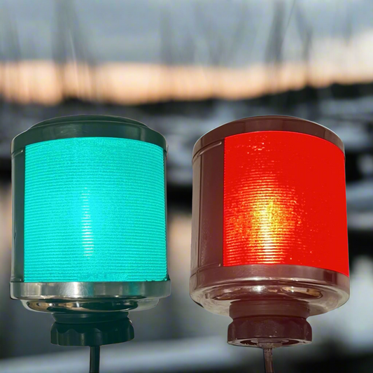 Pair of Rare Classic Boat Yacht AQUA SIGNAL 50 Series Signal Navigation Lights