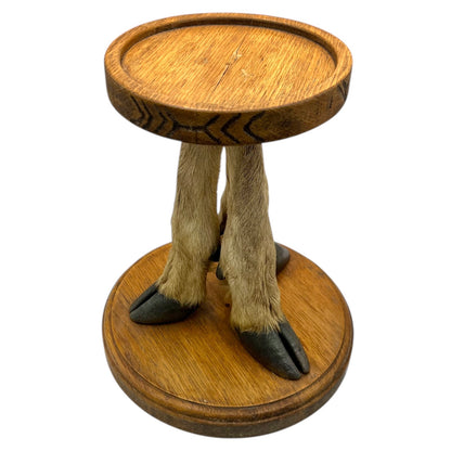 Taxidermy Deer Leg Plant Stand or Mini Side Table, French Vintage Specimen for sale from All Things French Store