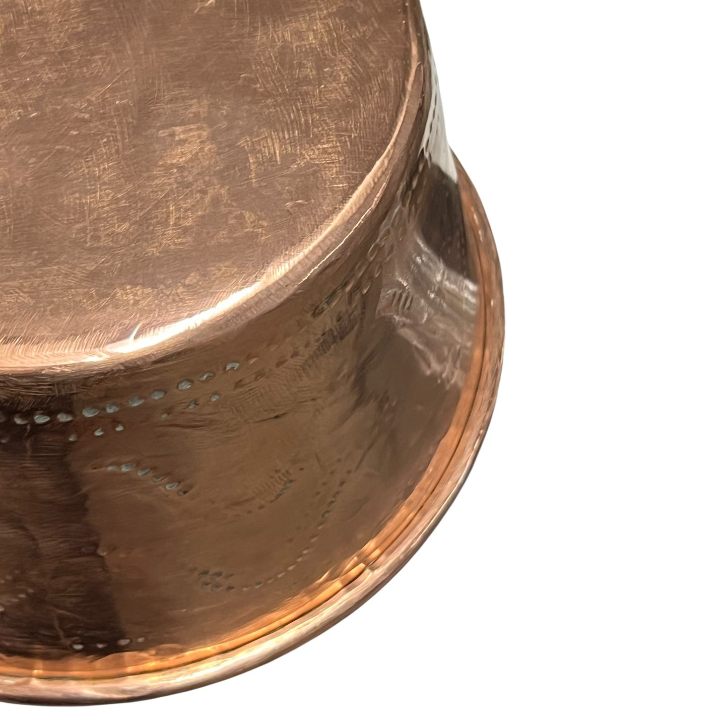 Pair of French Copper Pans with Long Handles – Tin Lined, Rustic Farmhouse Kitchen Decor