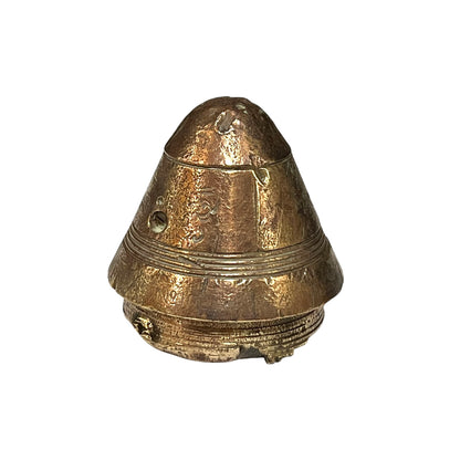 WW1 brass fuse paperweight on a white background 