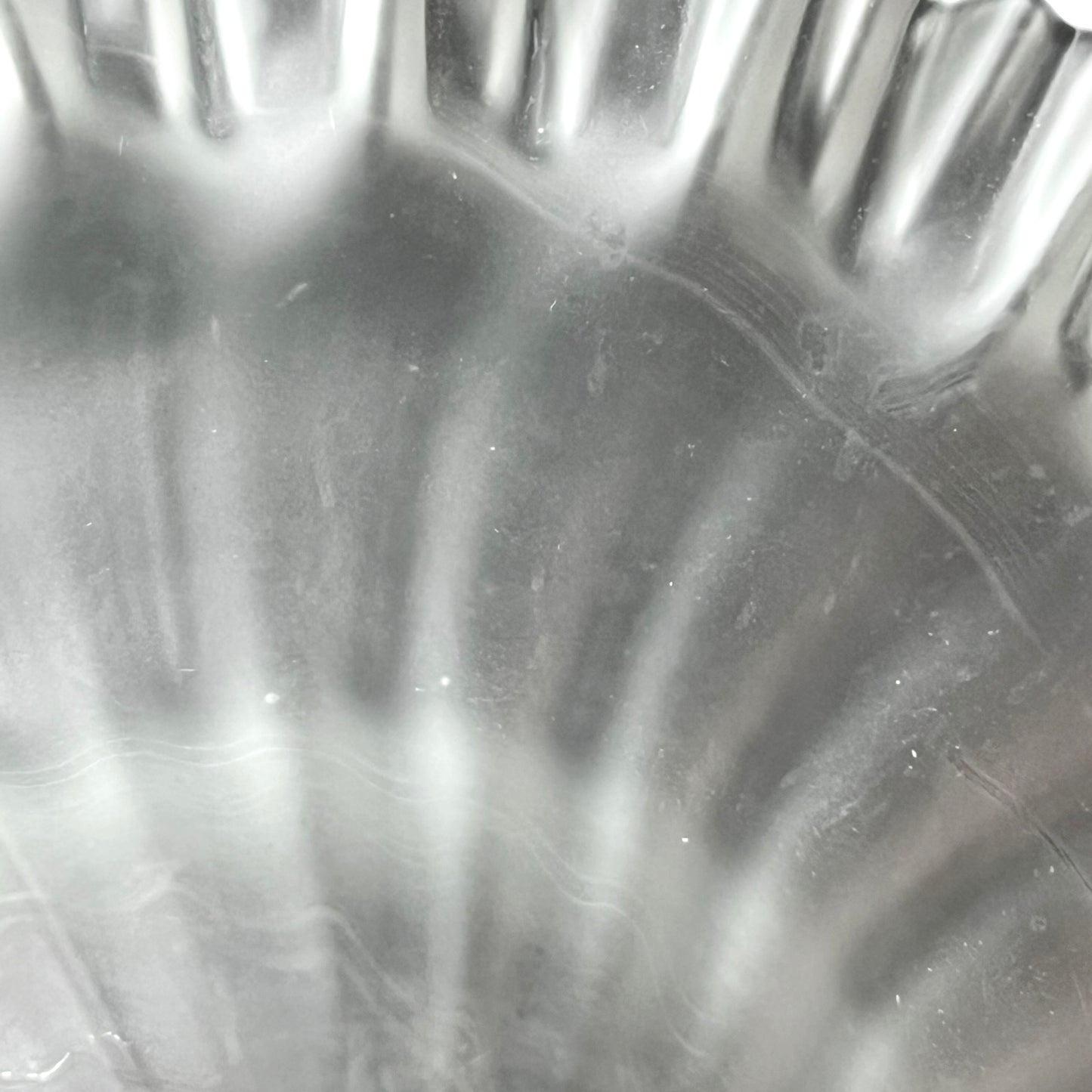 Close up of a vintage French glass lamp shade