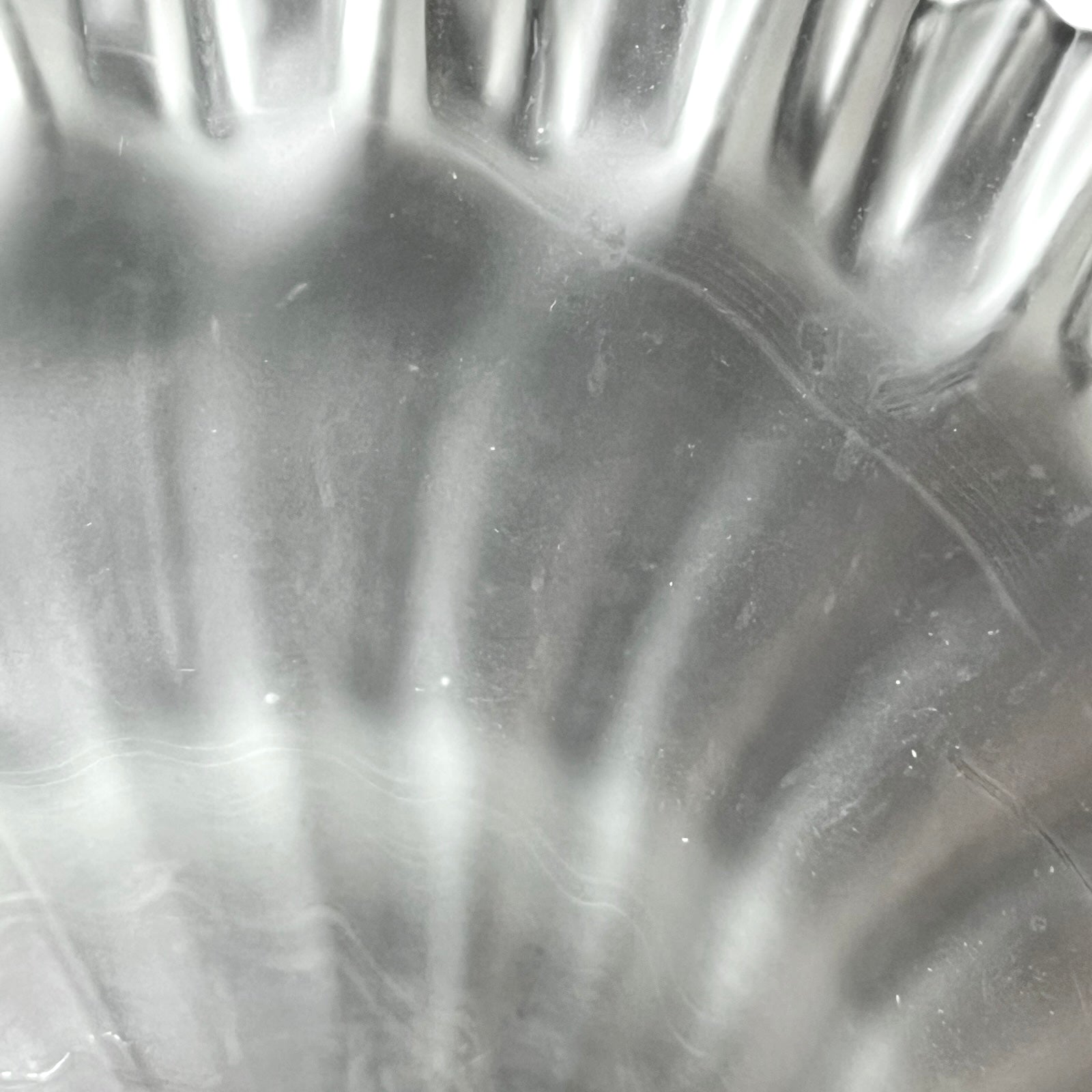 Close up of a vintage French glass lamp shade