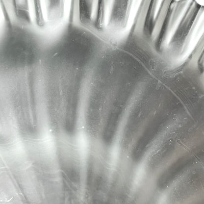 Close up of a vintage French glass lamp shade