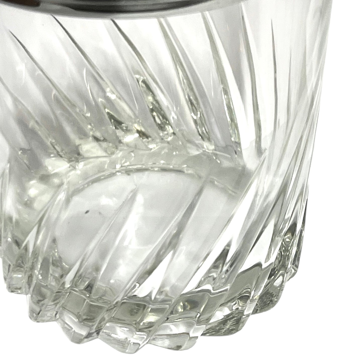 Vintage 1960s French Glass Ice Bucket – Mid Century Retro Barware Ice Pot