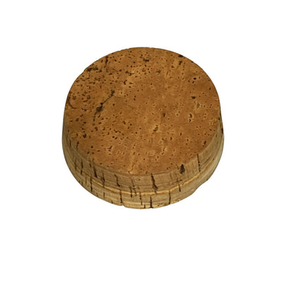 Round cork coaster on a white background