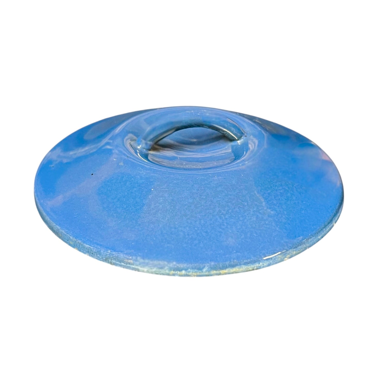 close up of blue Le Creuset cocotte