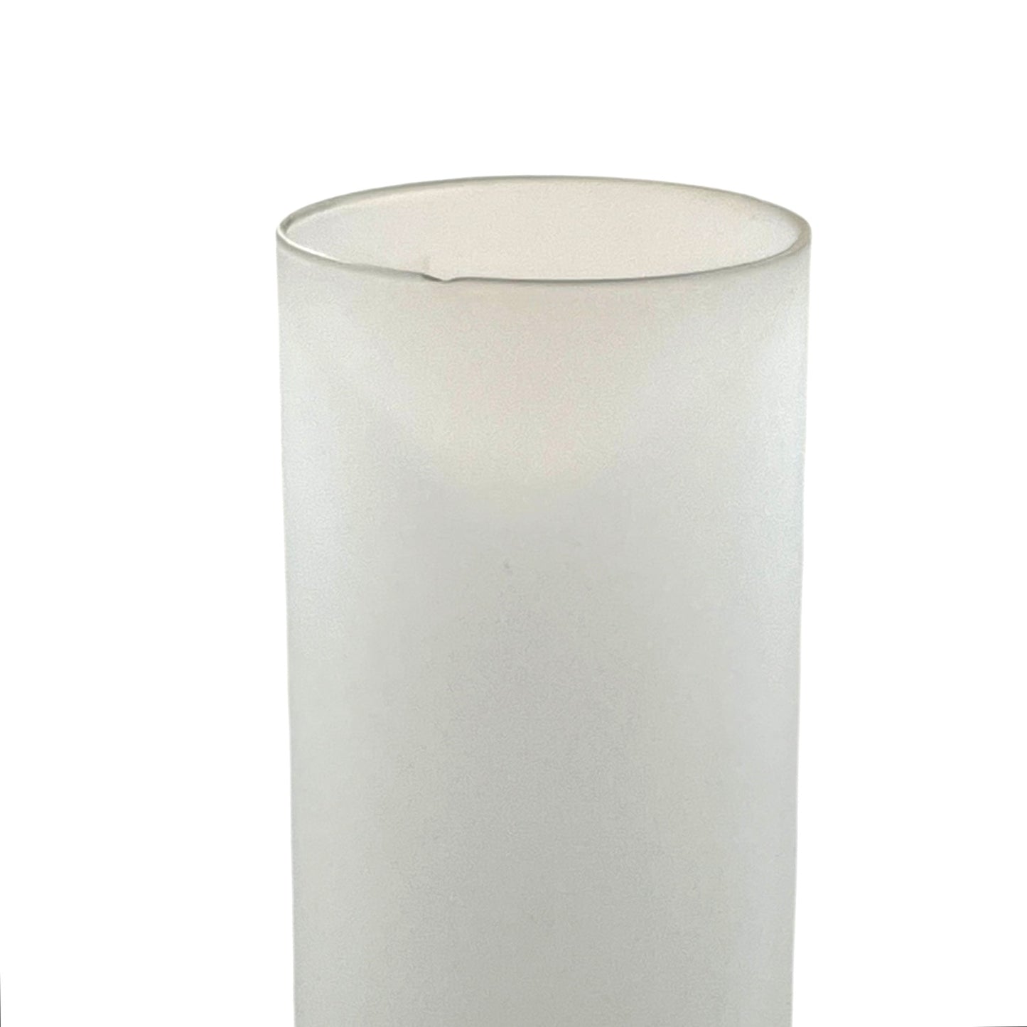 Cylindrical white lampshade on a white background