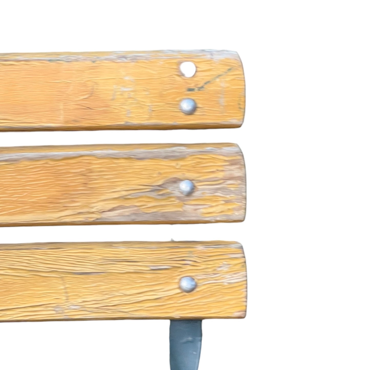 Close up of a wooden French folding chair on a white background 