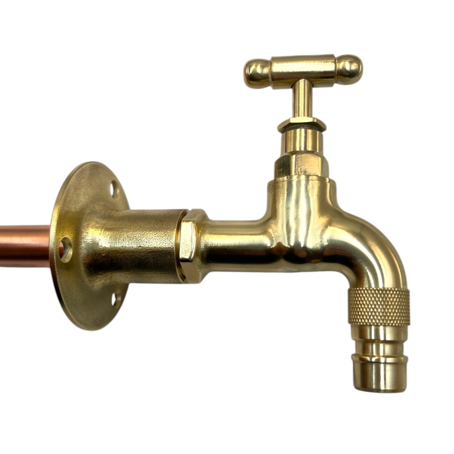 Brass Vintage Style Kitchen or Bathroom Tap, Wall Mounted Tap