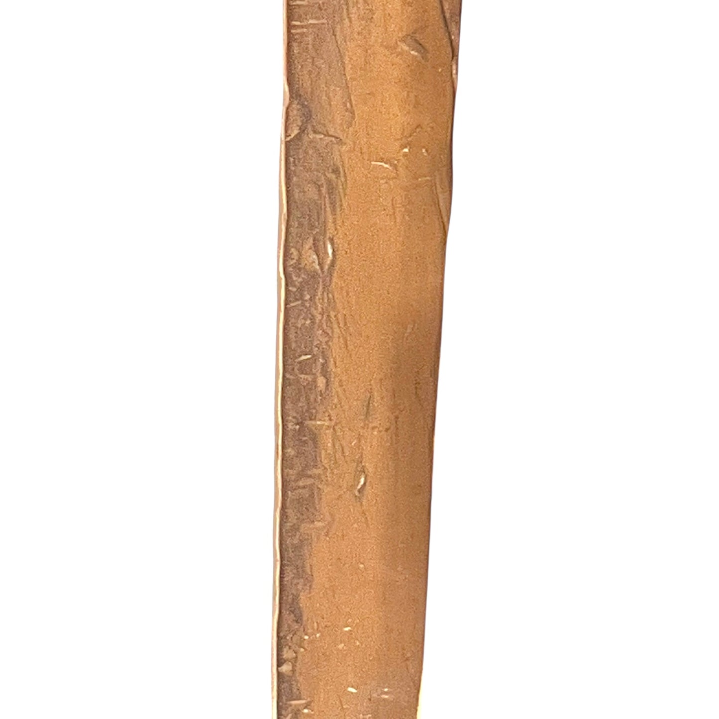 Close up of a French copper handmade ladle on a white background