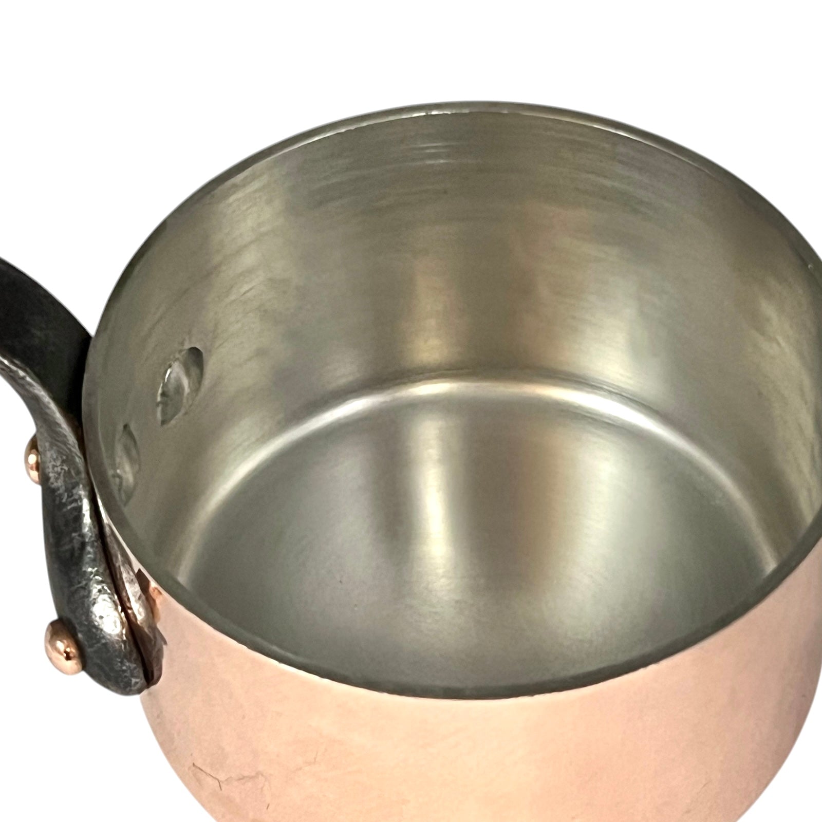 Vintage French Copper Saucepan Pot 3mm with Brand New Tin Lining