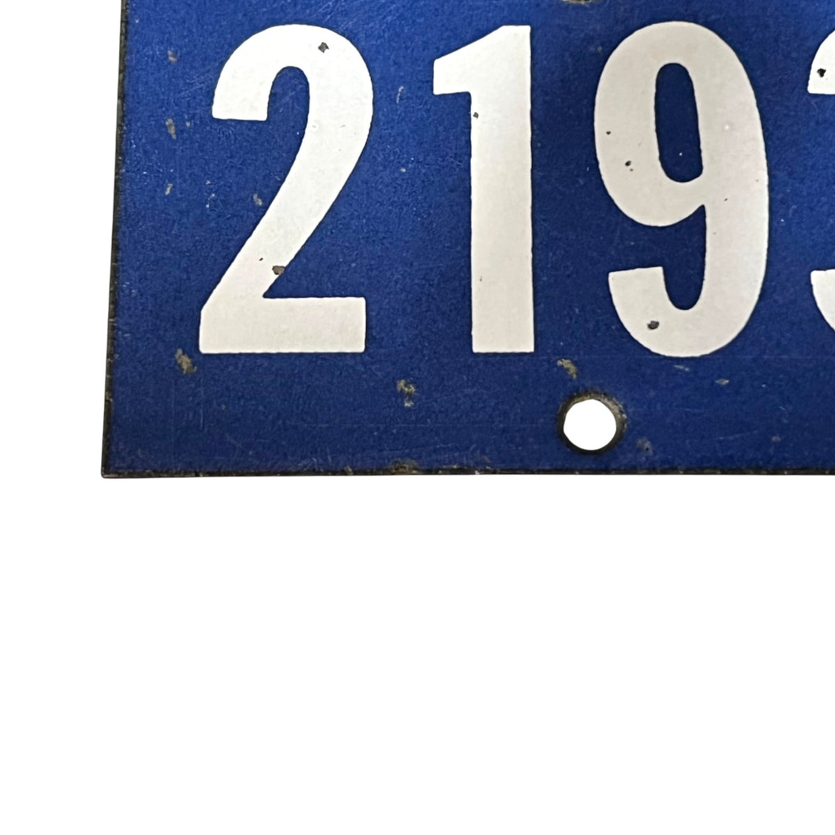 Vintage French Enamel House Number 2193 – Blue & White Door Plaque