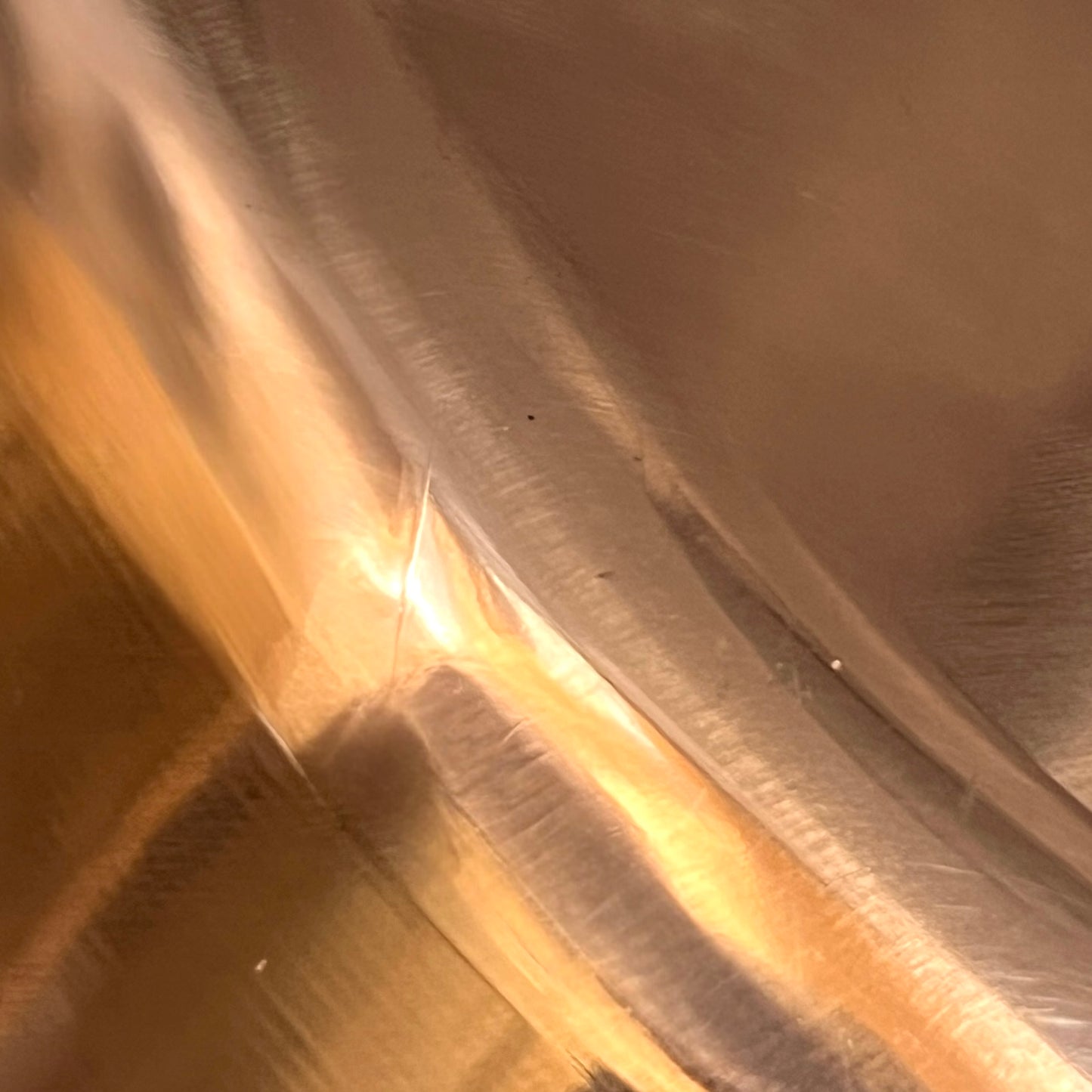 close up of copper sink