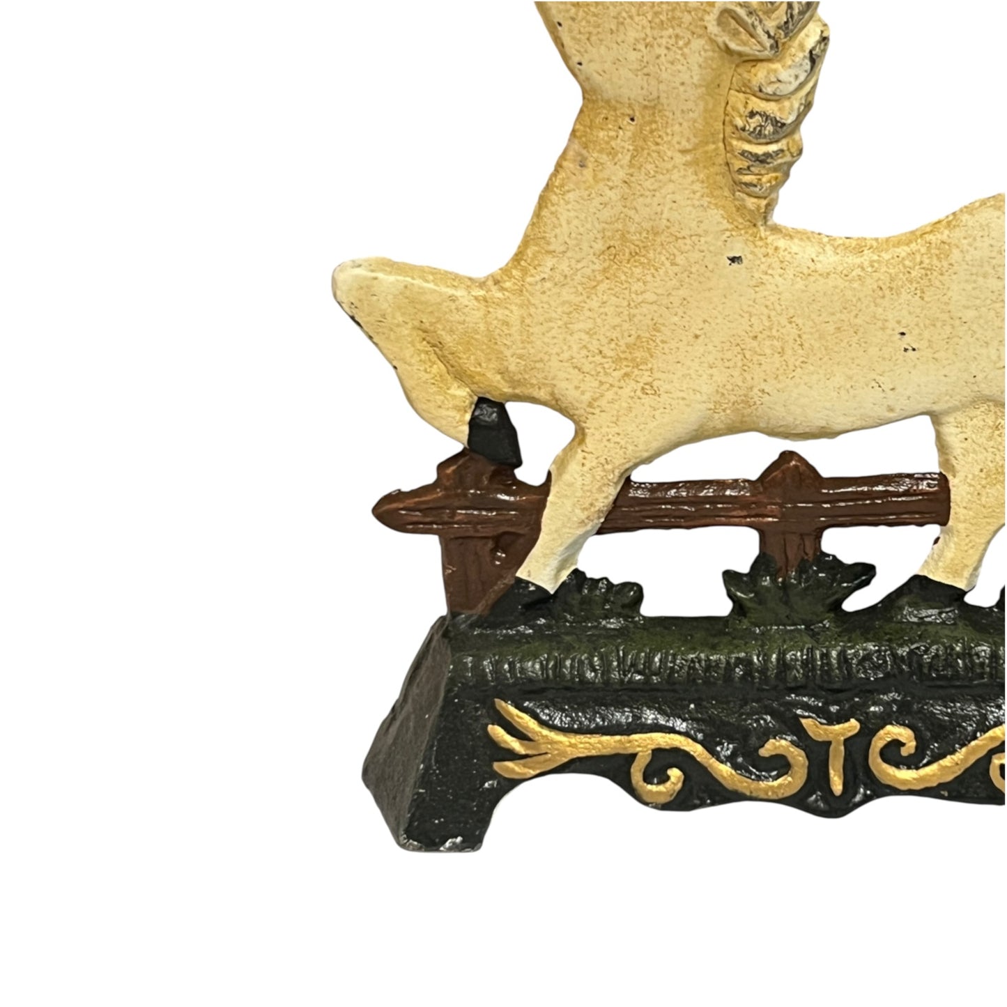 French Cast Iron Horse Door Stop – Shabby Chic Farmhouse Door Wedge Doorstop