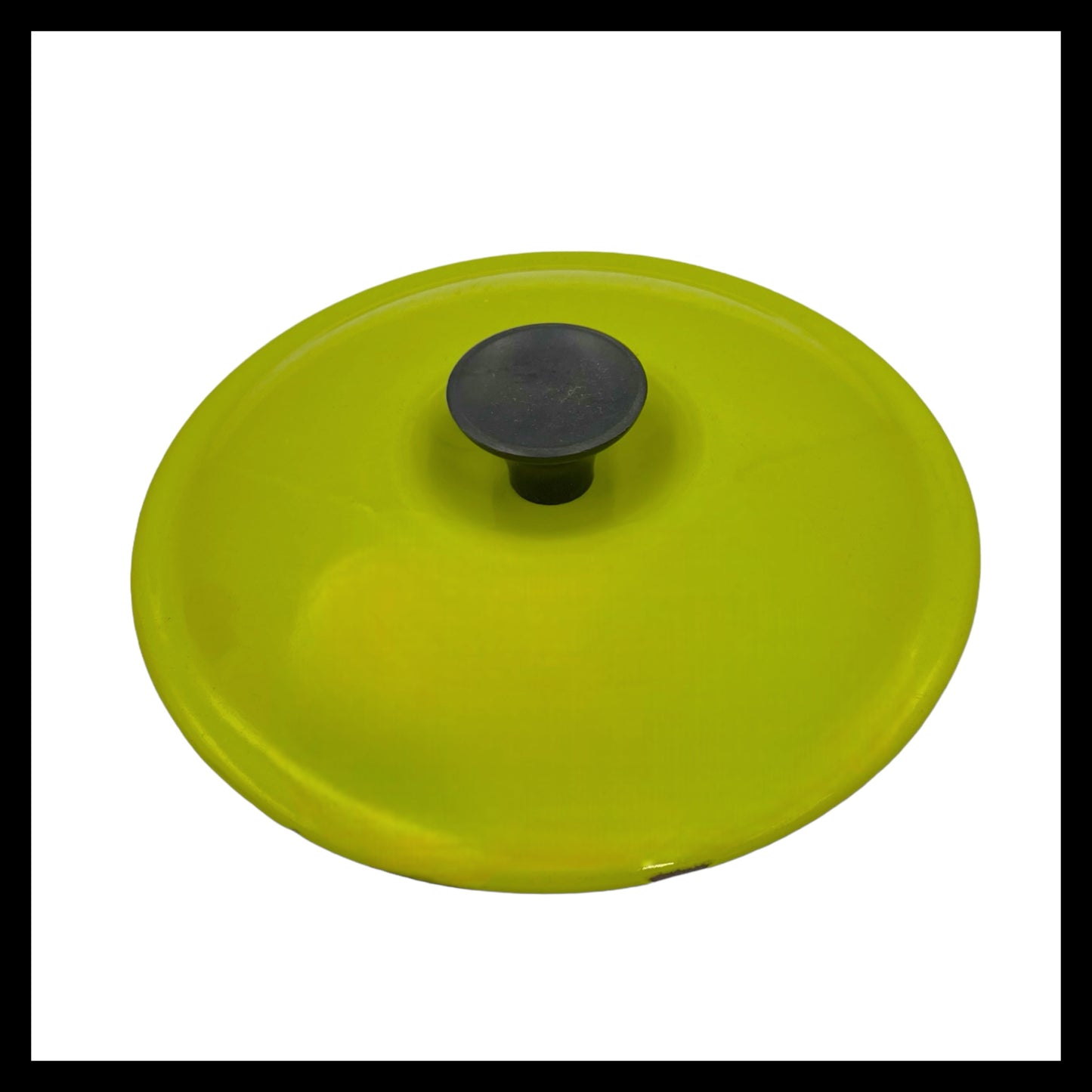 Vintage Le Creuset replacement saucepan lid in lime green for sale by All Things French Store
