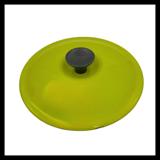 Vintage Le Creuset replacement saucepan lid in lime green for sale by All Things French Store